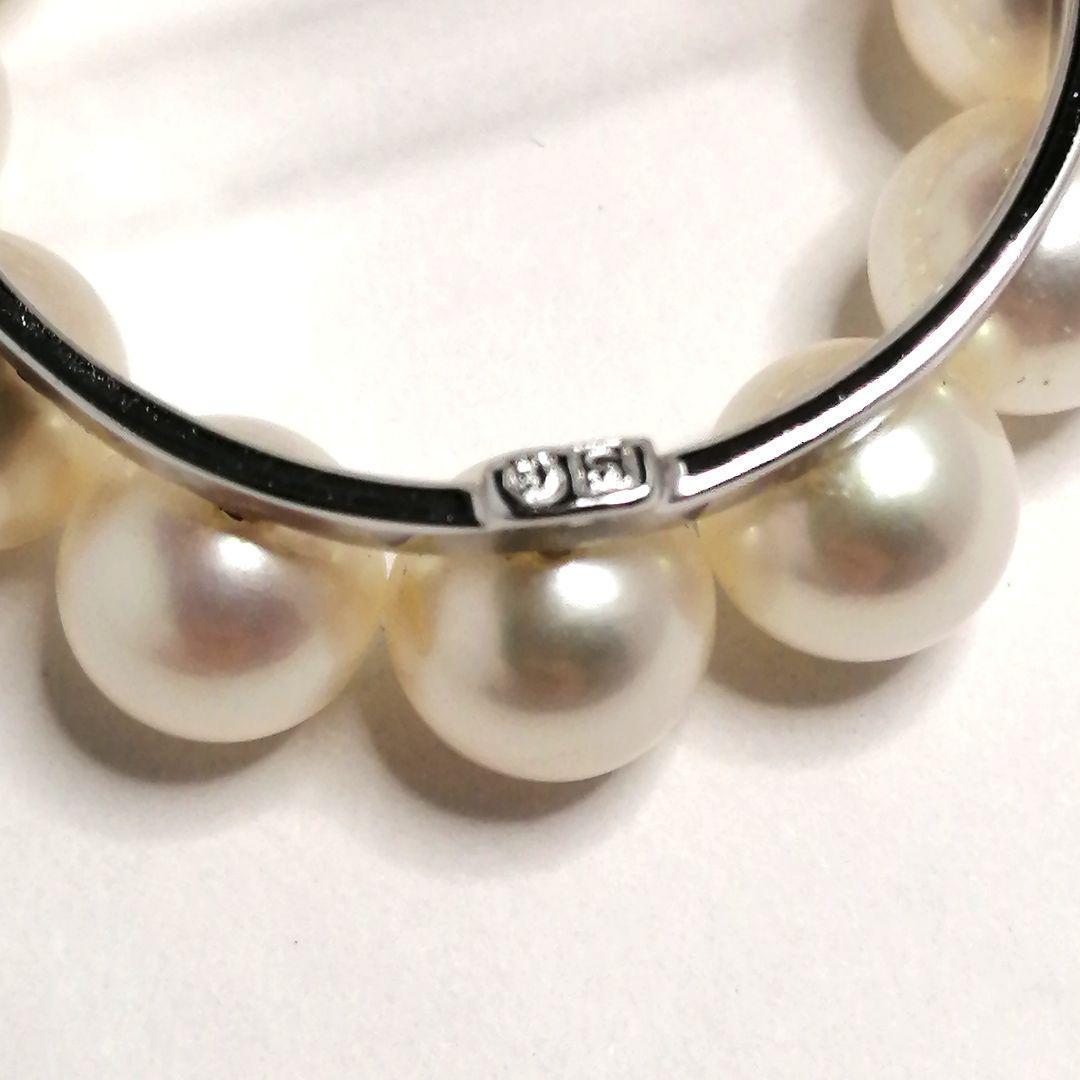 極美品✨TASAKI　アコヤ真珠　ブローチ　サークル　刻印　6.5mm　3cm