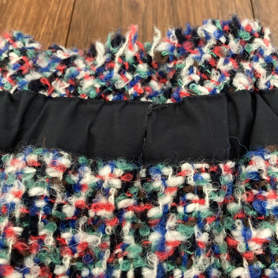 【美品】sacaiマルチカラーツイードスカート