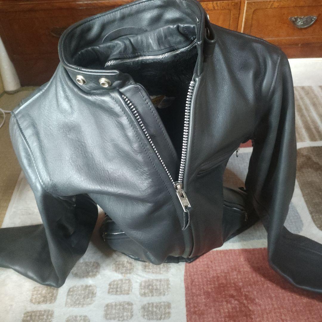 重厚な革質 美品 人気 Schott 641 牛タグ 34 ヘビーステアハイド