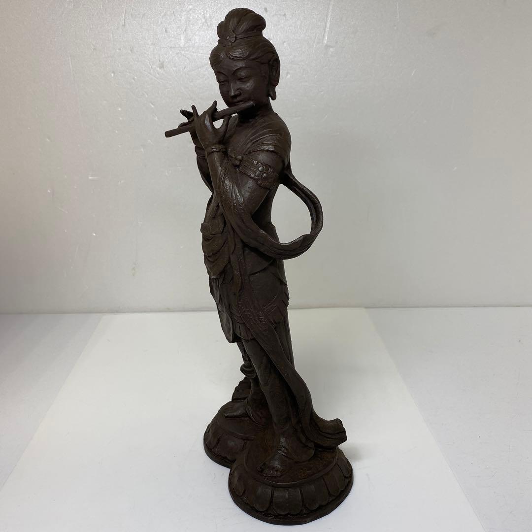 喜多敏勝　ブロンズ「幸笛」　共箱　3807g トヒト　東さ7-0713☆2F