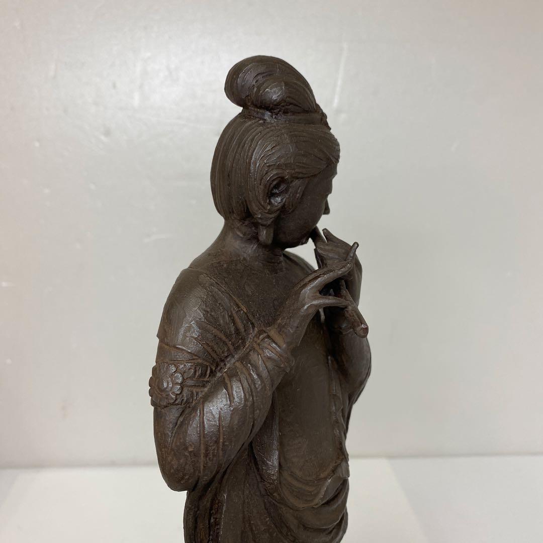 喜多敏勝　ブロンズ「幸笛」　共箱　3807g トヒト　東さ7-0713☆2F