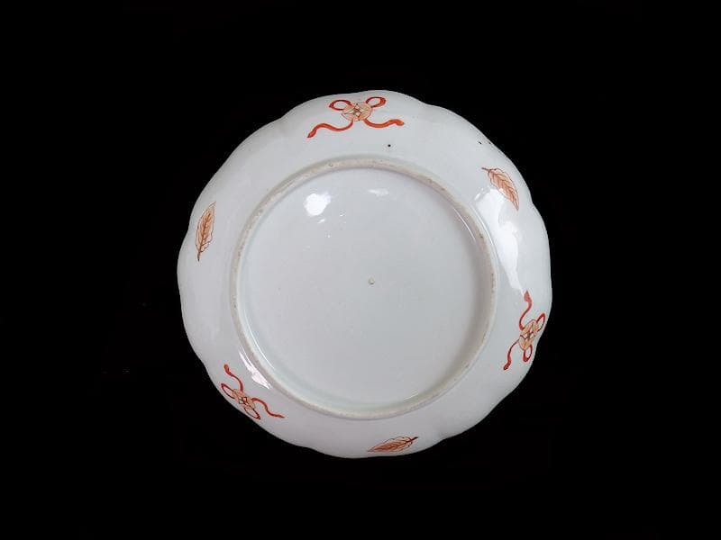 古伊万里 色絵 飛鶴に桜花紋 巻物の図 8寸皿 A571AS-fbku - メルカリ