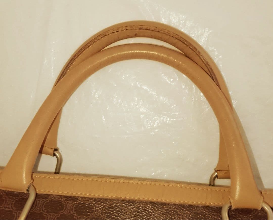 AQB12 セリーヌ マカダム ハンドバッグ トリオンフ ゴールド金具