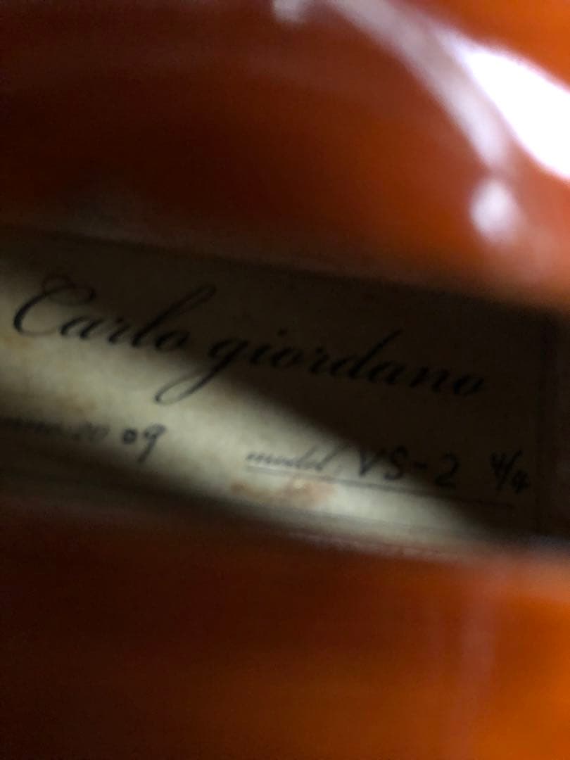 Carlo giordano VS-2 バイオリン本体 茶色 ケース付き