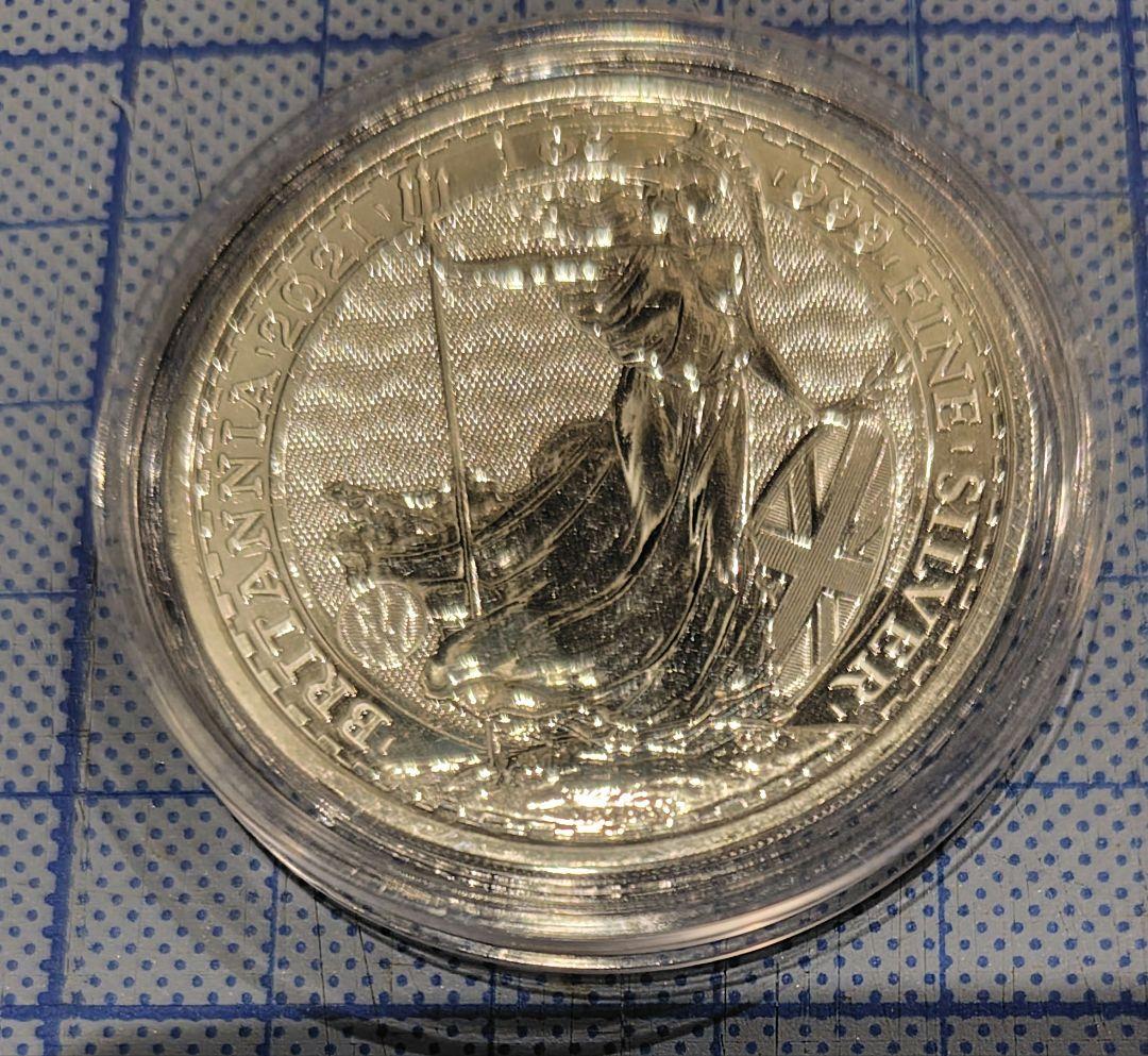 2021年ブリタニア銀貨　1オンス イギリス ブリタニア銀貨 2021 2ポンド 1オンス – 野崎コイン