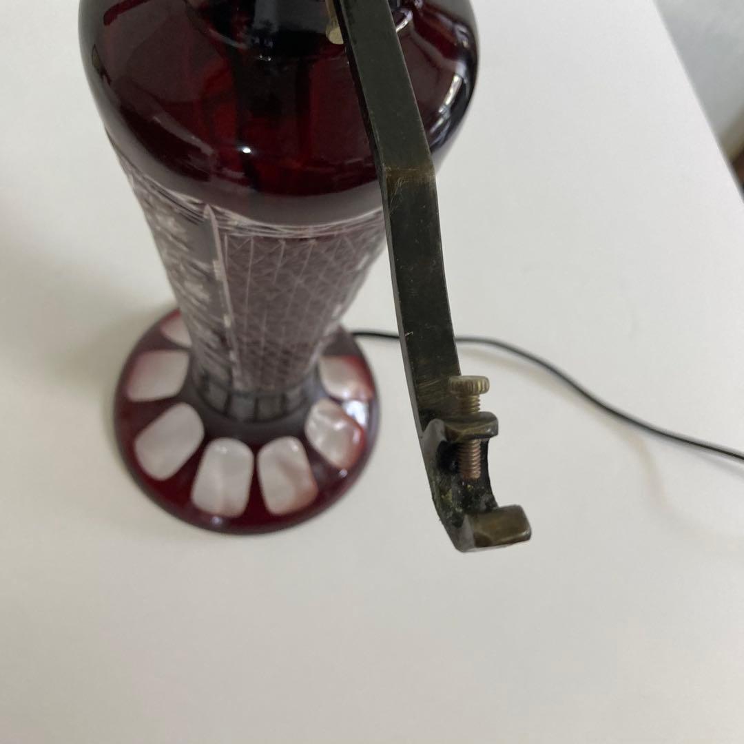 切子 卓上 テーブルランプ 昭和レトロ キノコ型 ガラス - メルカリ