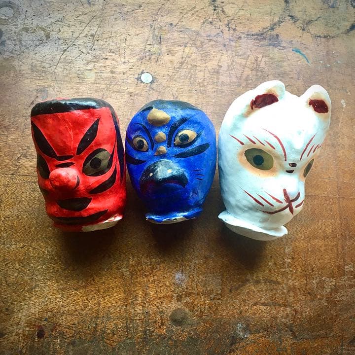 埼玉県 廃絶 郷土玩具 越谷市 砂原張子 松沢栄一 第六天神社 天狗