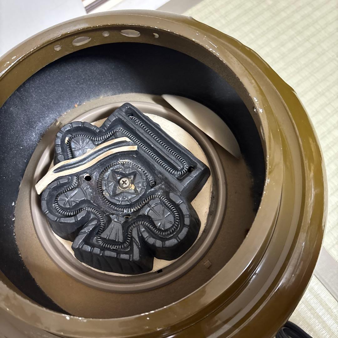 龍面釜 龍面風炉 野々田炭型電熱器 一式 野々田商店 茶道具