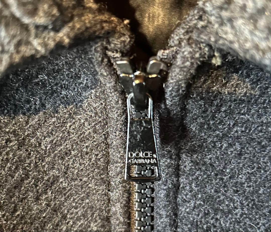 DOLCE & GABBANA ボアジャケット チャコールグレー