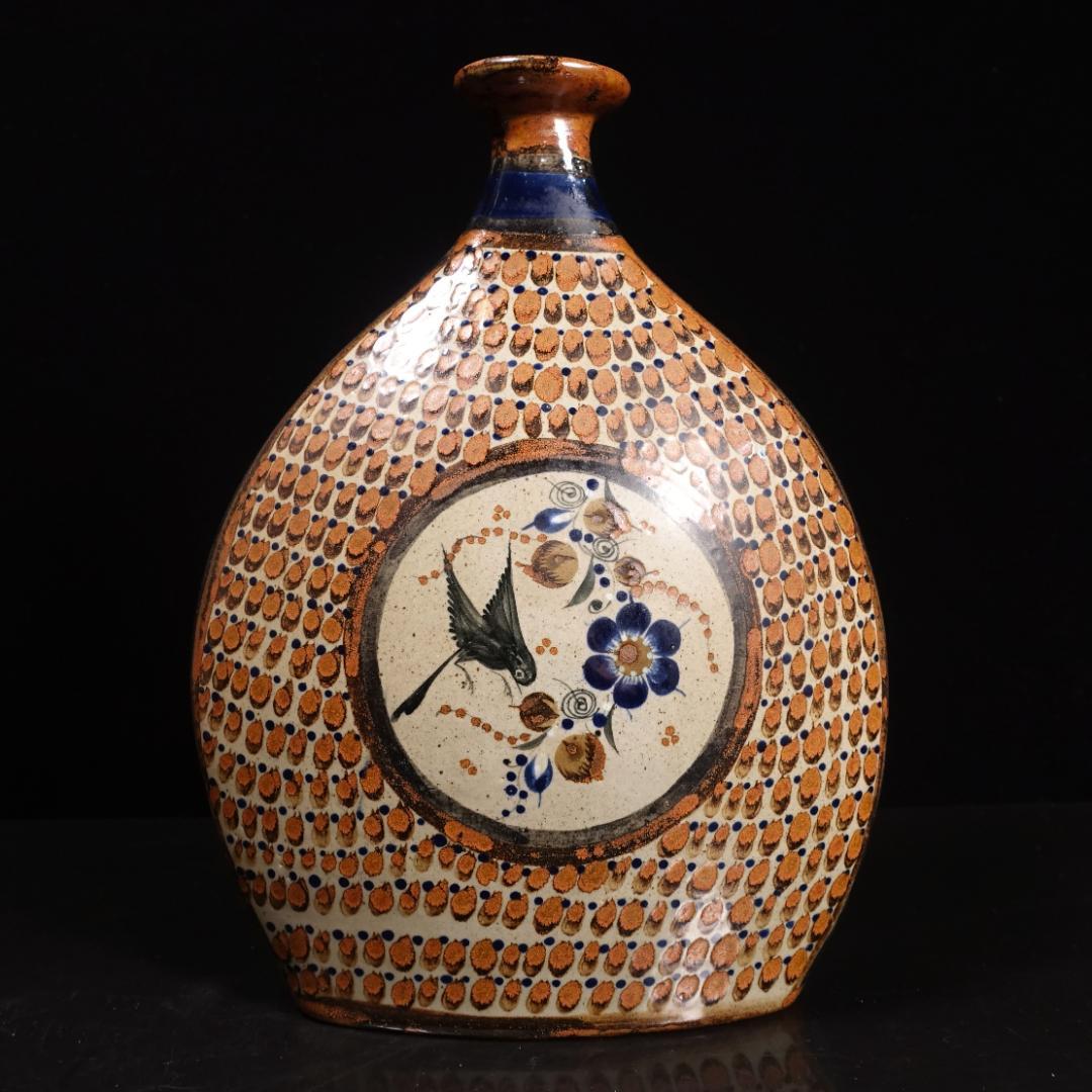 最終値下 ビンテージ トナラ焼 花瓶 メキシコ民芸 飾壷 置物