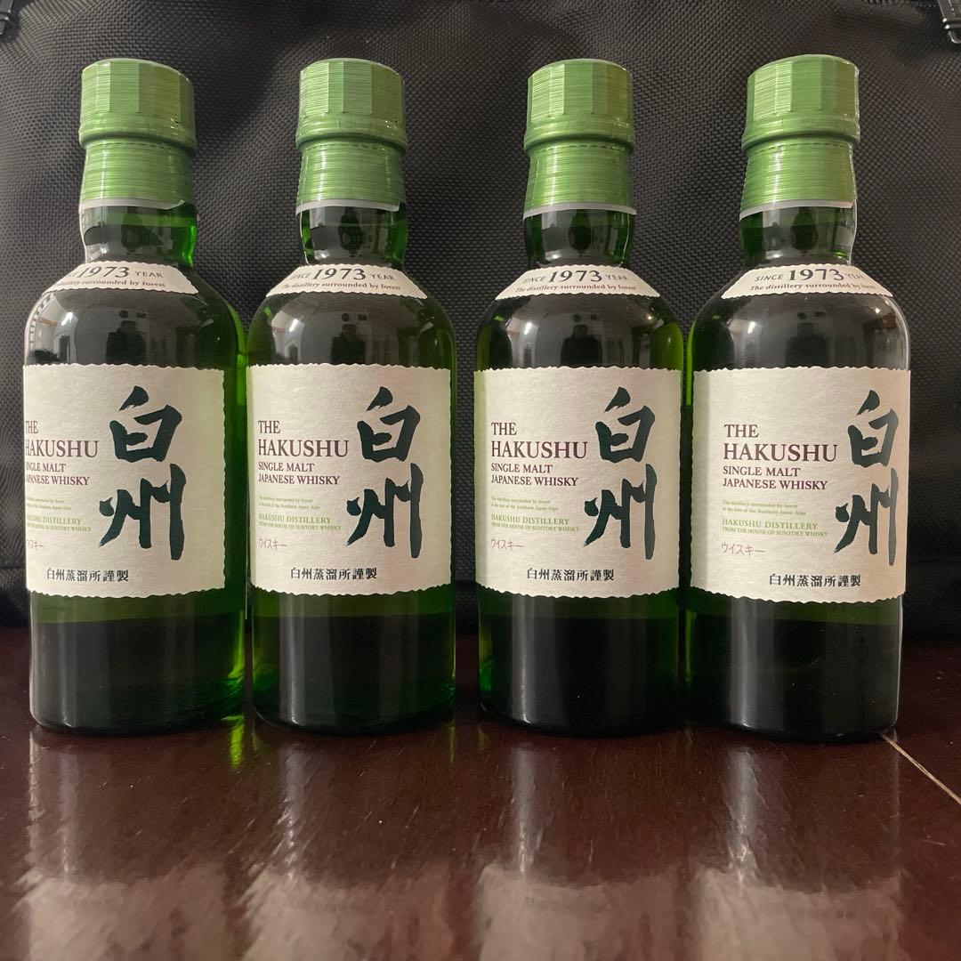 サントリーシングルモルト　ウイスキー　白州 180ml 4本 サントリーシングルモルトウイスキー 白州 180ml瓶 商品情報（カロリー