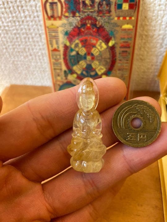 超レアな極太タイチンルチルクォーツ  観音AA