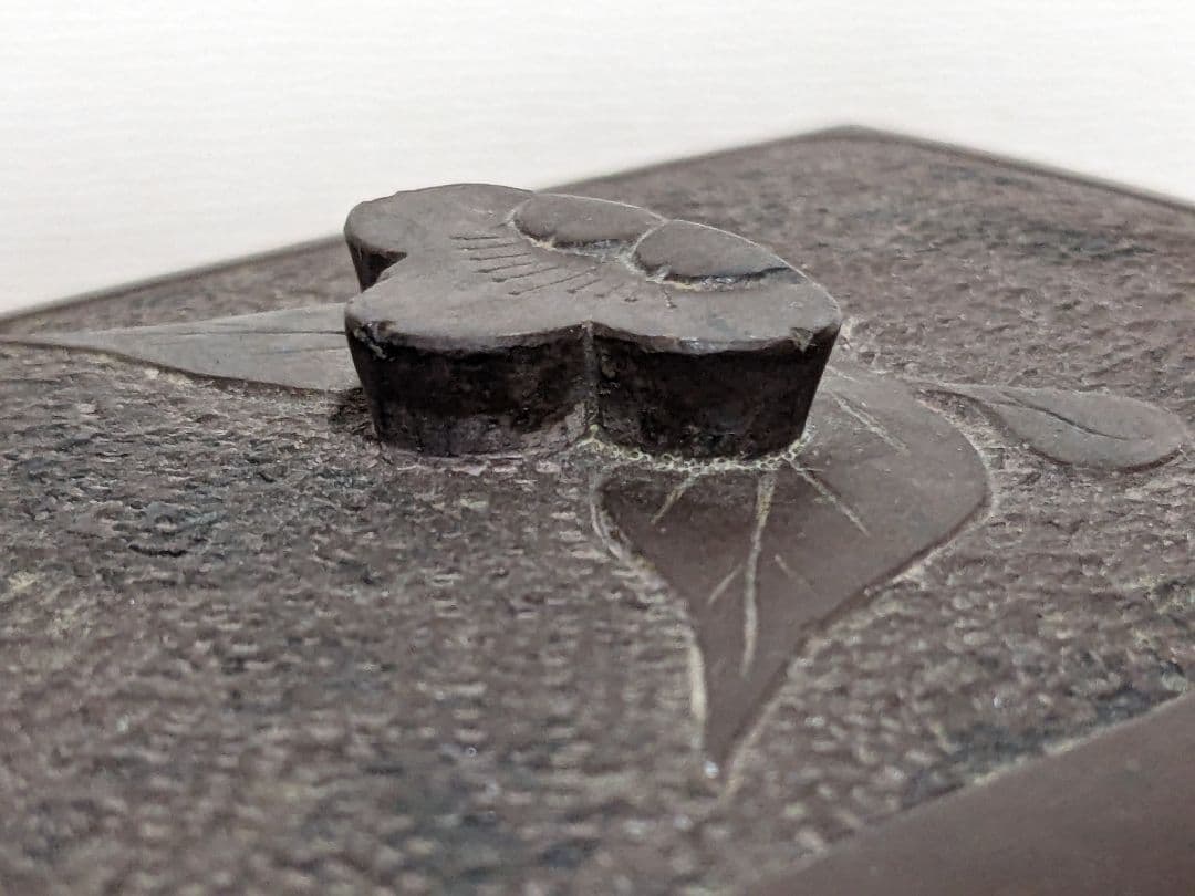 ♢赤間硯 赤間石蓋付き 文房四宝 書道具 コレクション 山口県伝統工芸品