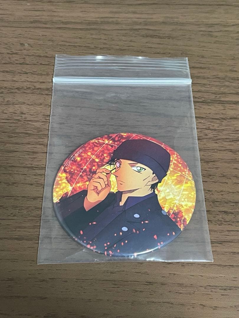 名探偵コナン 緋色の弾丸 赤井秀一 缶バッジ　バッチ　公式　レッド　炎　2020