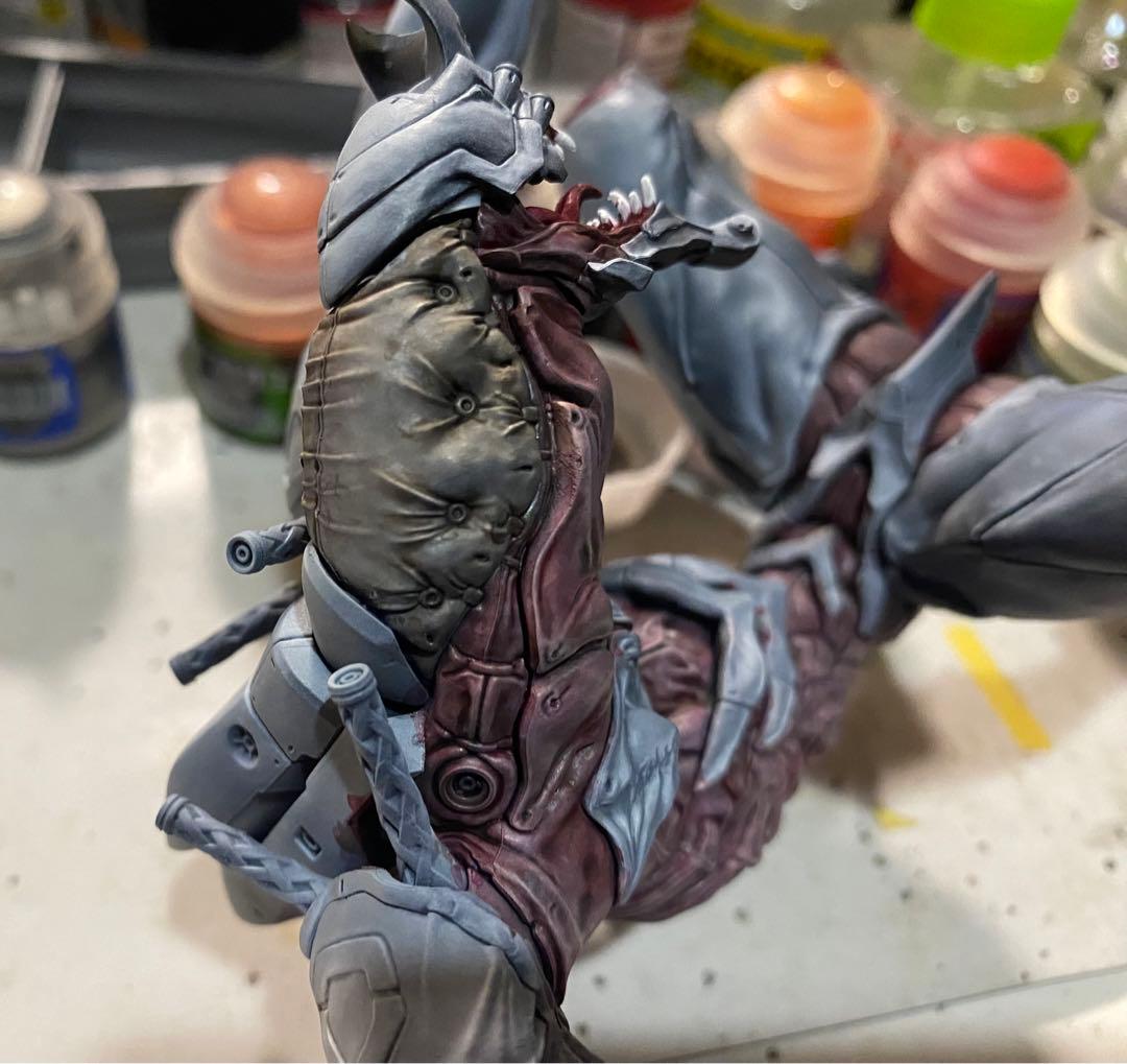 海洋堂，エバンゲリオン2号機獣化ビースト製作塗装完成品