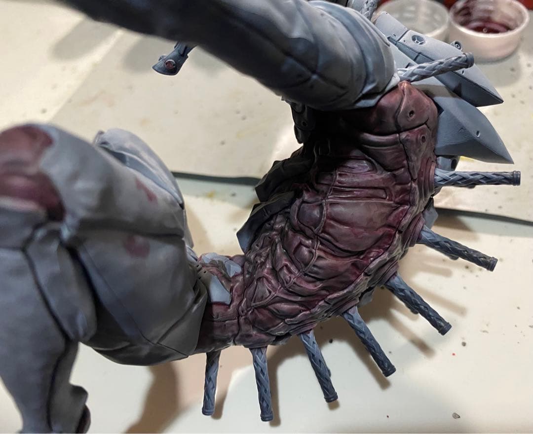 海洋堂，エバンゲリオン2号機獣化ビースト製作塗装完成品