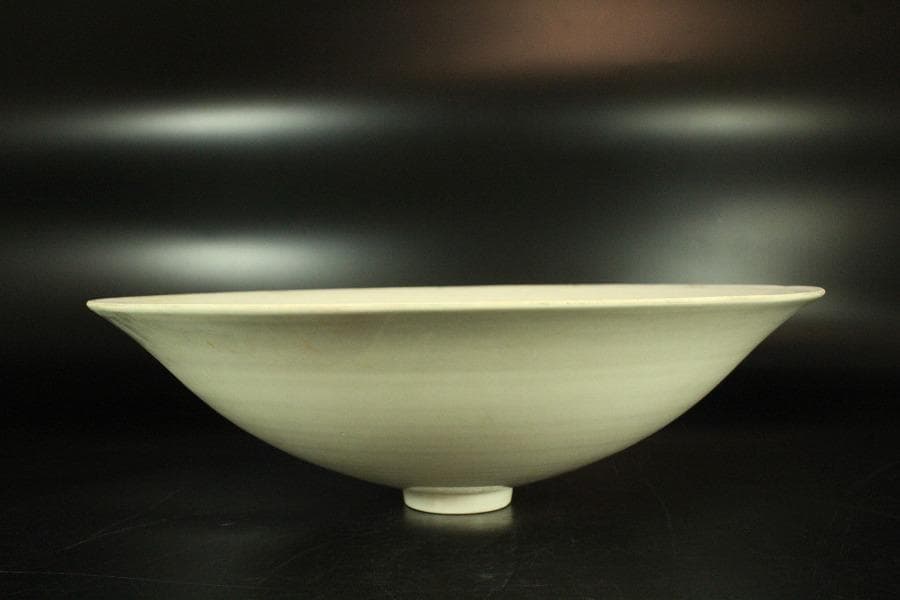 中国美術 白磁 蓮花魚紋 大碗(K-A403)