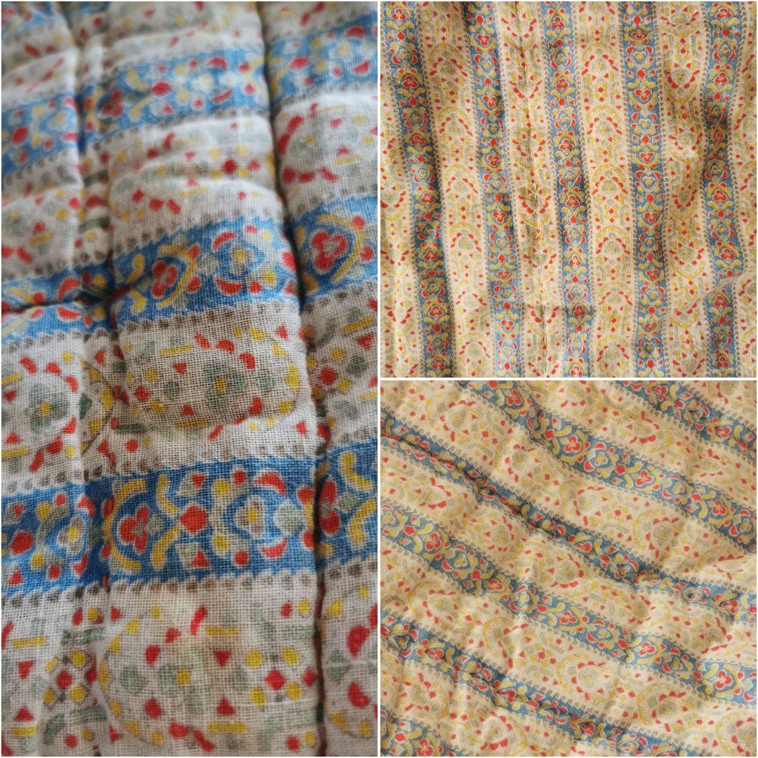 アンティーク両面フレンチファブリック プロヴァンスブティキルト