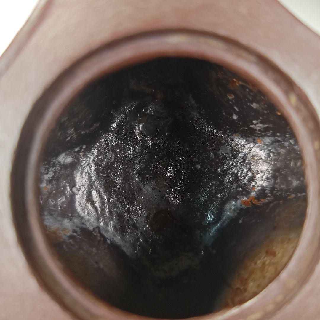 ウ319 銚子『釜師 佐藤浄清造』『七宝銚子 染付替蓋付 共箱 鉄製