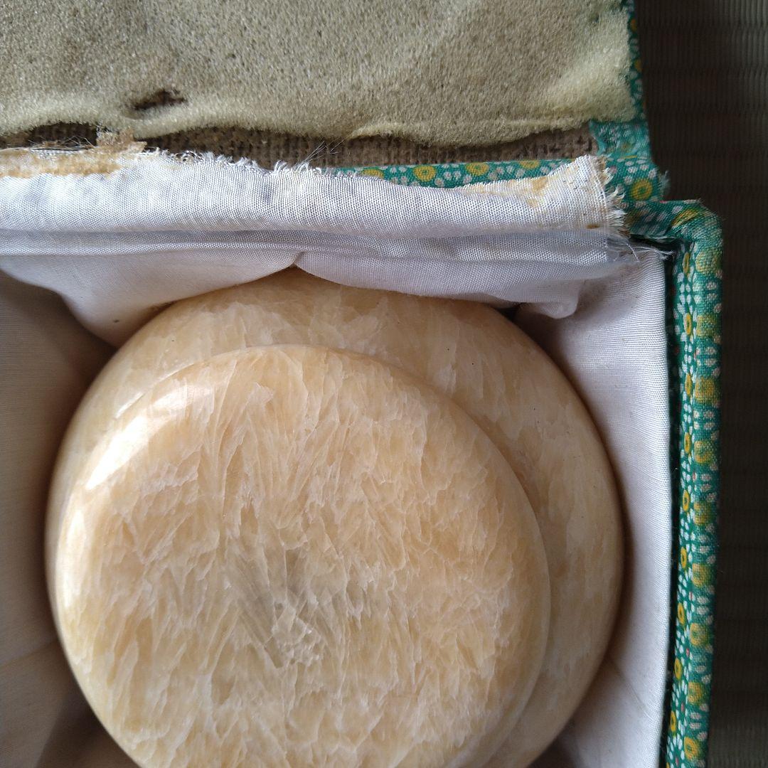 3*3様 瑪瑙(メノウ)碁石 大理石碁笥(ゴケ)