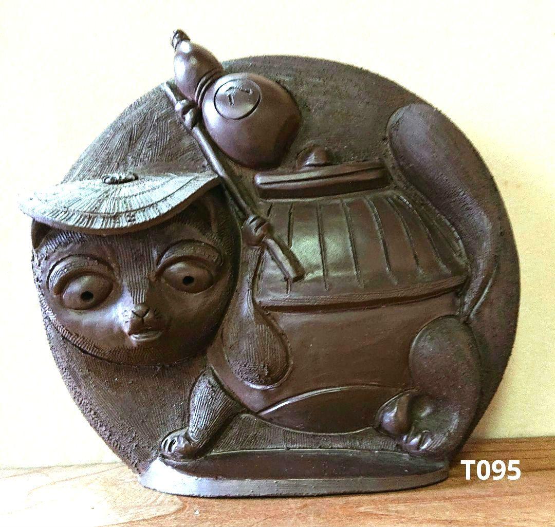 瀬戸焼 美濃焼 古瀬戸 柿釉 双耳花入 小壷 鉄漿壷 時代箱付 V R5187