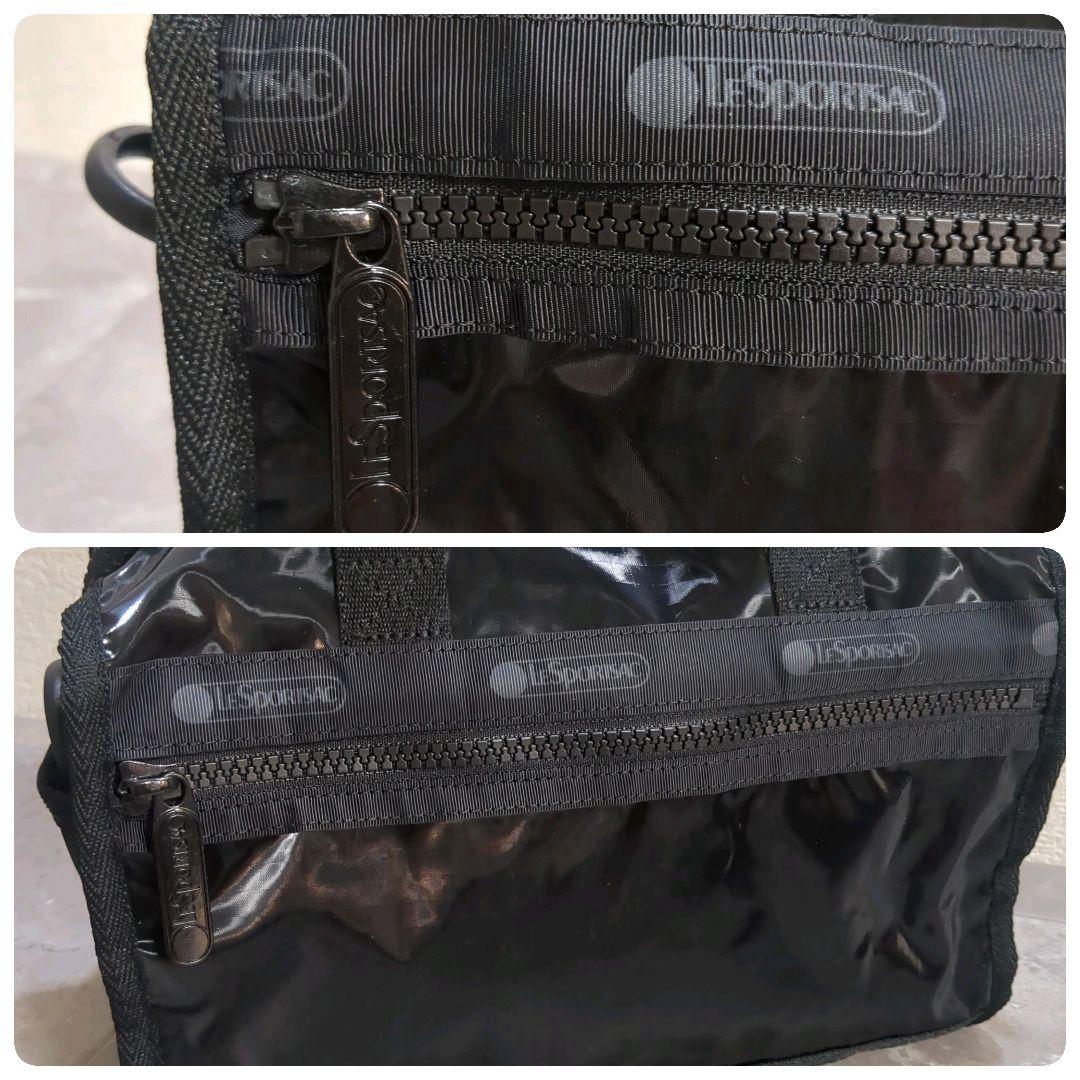 極美品☆レスポートサック ミニダッフル クロスボディ ブラックシャイン バッグ