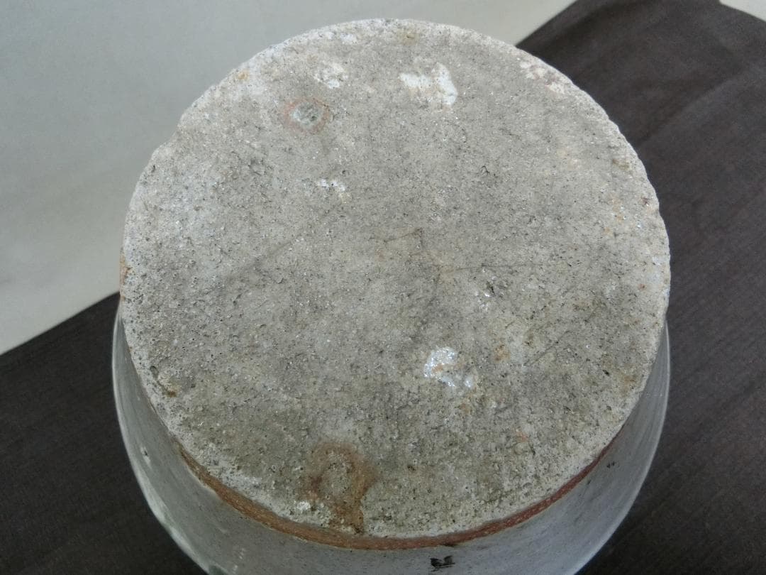 処分価22（木）22時まで【徳利　緑釉筋文景色　信楽　壺　骨董・K2】インテリア