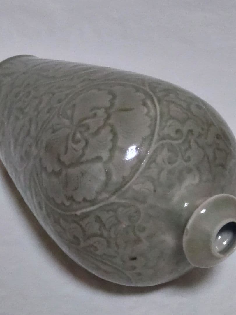 中国美術 古物 骨董 揚州窯 甁 唐草文 写し - メルカリ