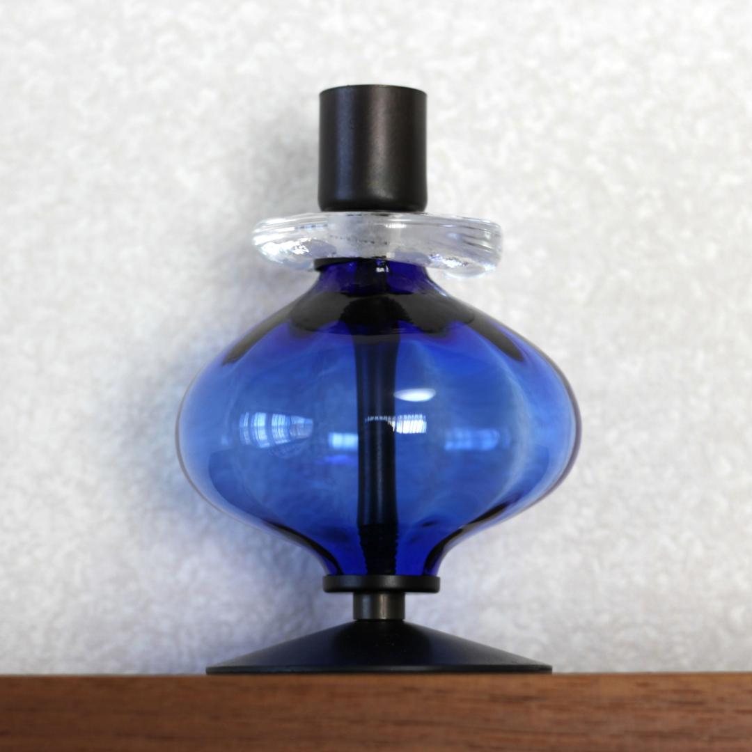 美品】エリックホグラン キャンドルスタンド オニオン型 ブルー 01