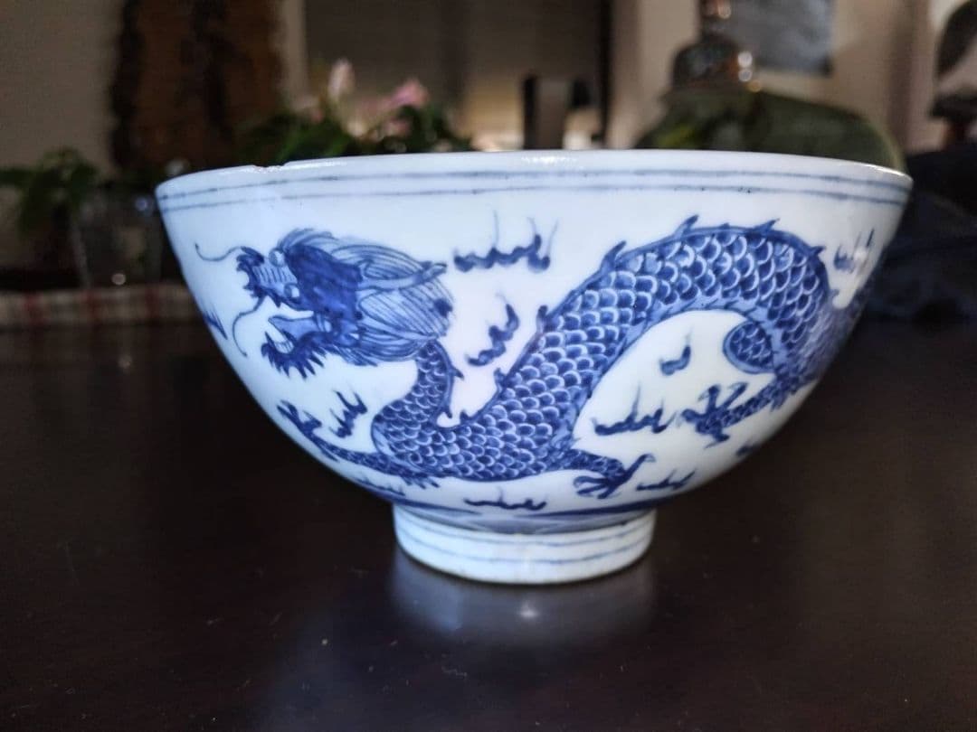 龍鳳凰文染付椀 (中国、故宮復刻)