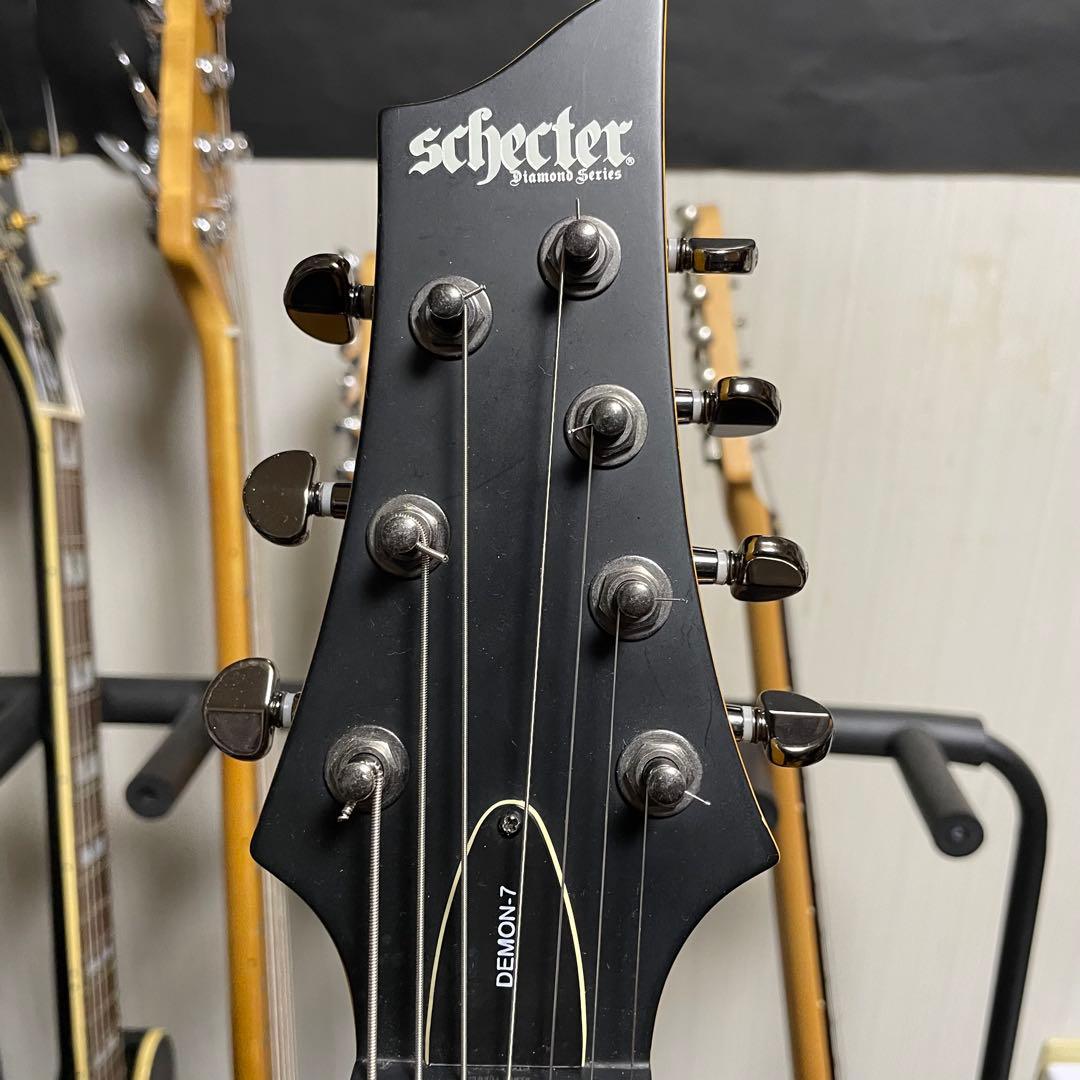 Schecter demon series 7弦　ブラック　エレキギター