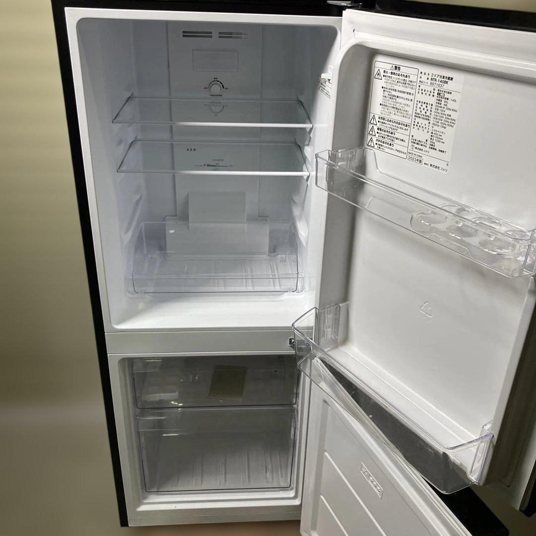ニトリ 2ドア冷凍冷蔵庫 NTR-140BK 140L 2023年製