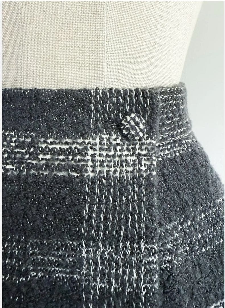 shellerシェリエ check jacquard wrap culottes