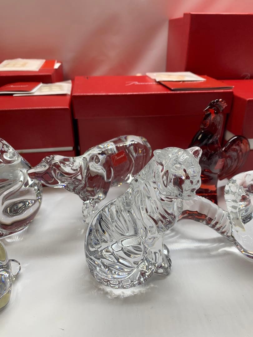 超美品 バカラ 十二支セット クリスタルガラス 干支の置物 12点セット