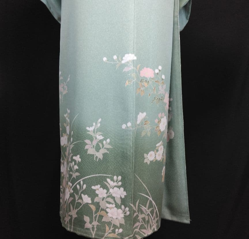 NO384 売約済み 躾付き 友禅正絹 訪問着フルセット 正絹長襦袢付き