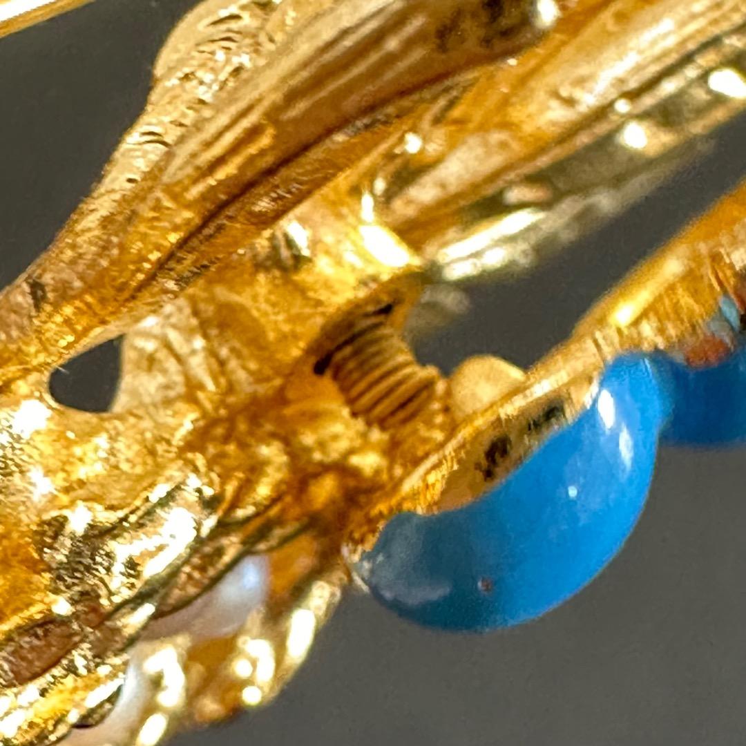 TRIFARI トリファリ ブローチ 青い鳥 しあわせの青い鳥 米国 ブルー