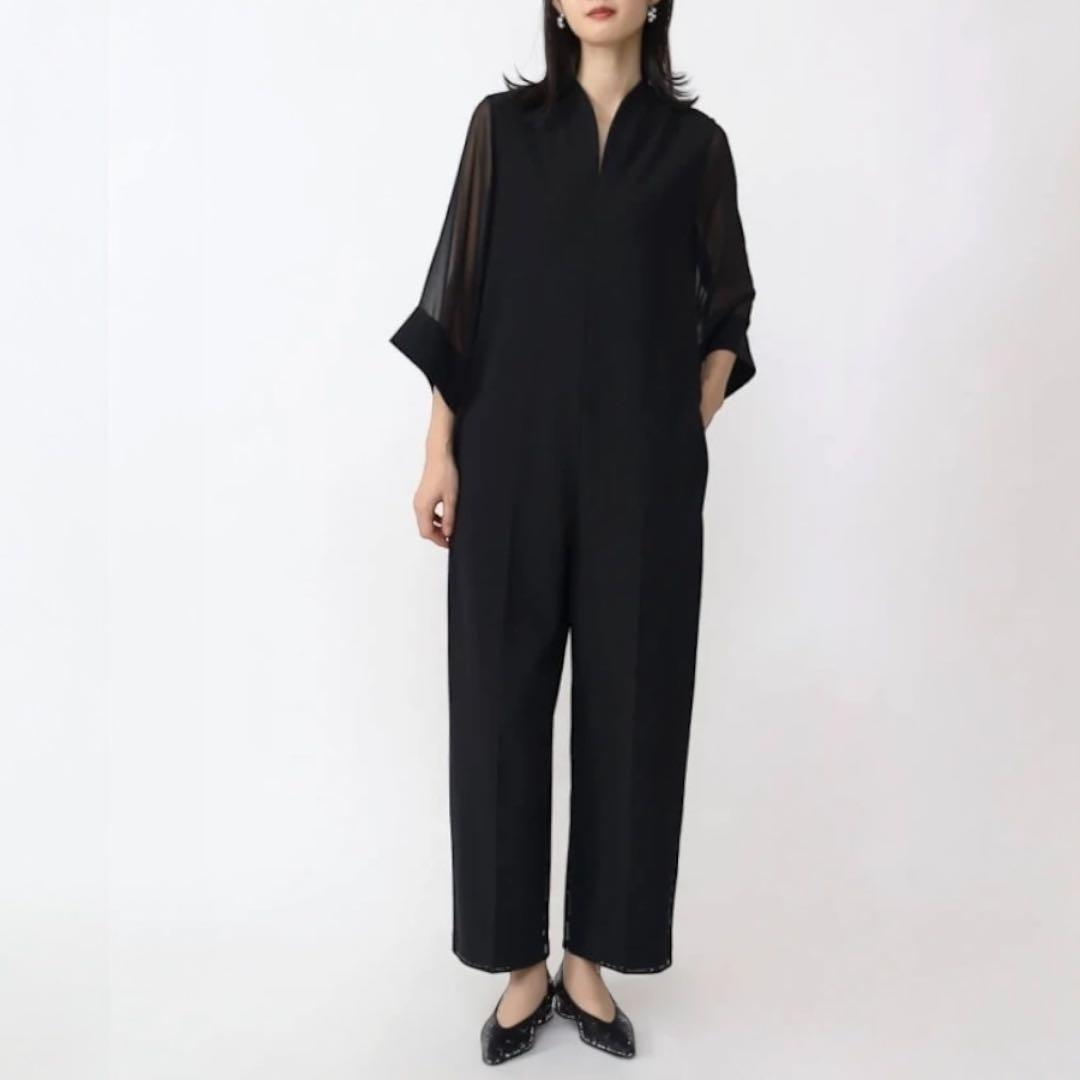 【resilレジル】シアースリーブジャンプスーツ/試着のみ美品/パンツドレス