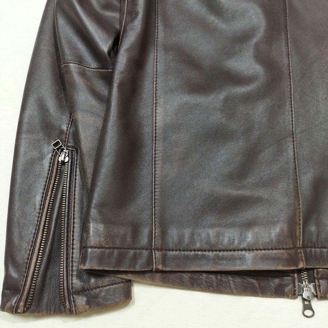 コレクティブ メンズビギ シープスキンライダースジャケット ユーズド