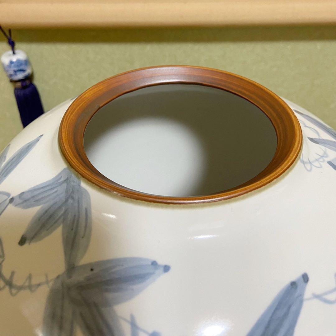 【九谷焼 8号花瓶 鉄仙】新品 花器 壺 床の間 フラワーベース