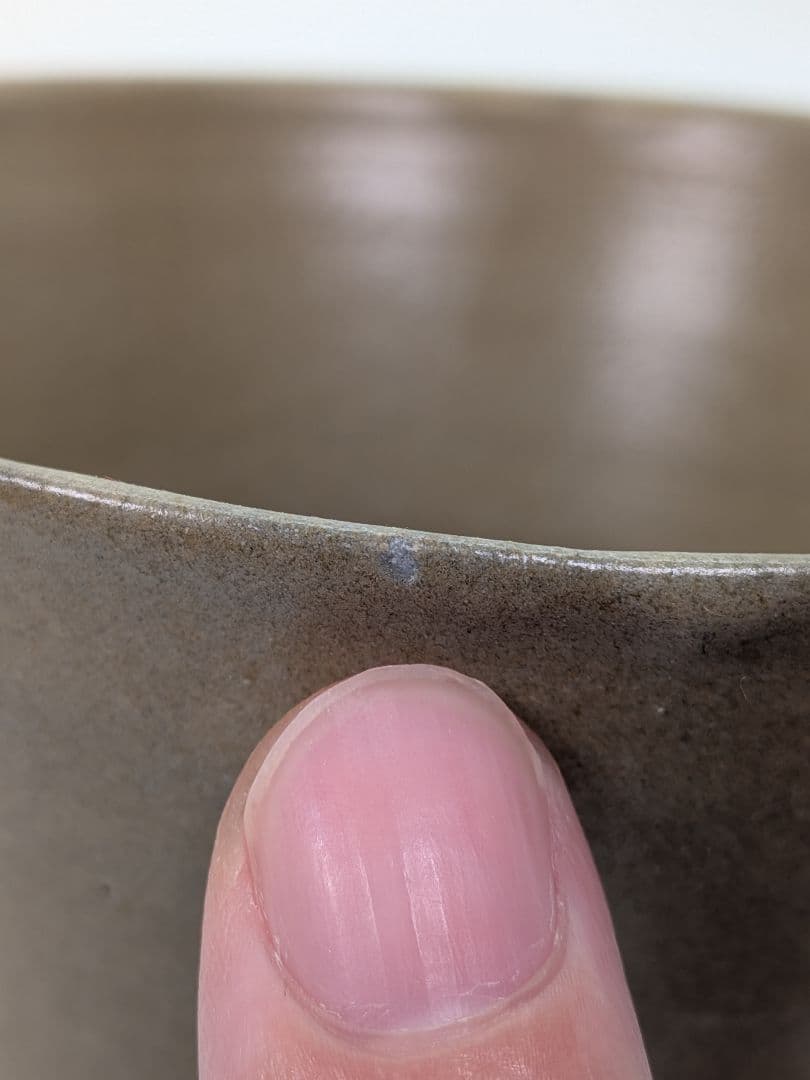 森香州？ 虫明焼 茶盌 抹茶碗 抹茶茶碗 茶道具 茶器 食器 在銘 鉄絵 切高台