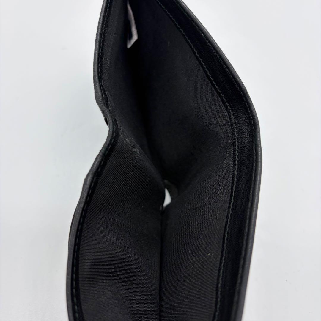 1572 ジミーチュウ　レザー　二つ折り財布　スタースタッズ　ウォレット　黒