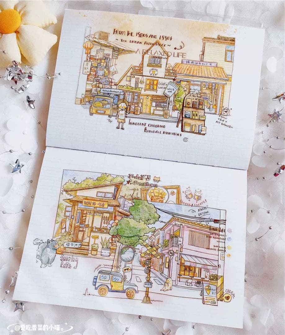 醒醒文创《小巷人家》海外マスキングテープ　マステ 【2384】