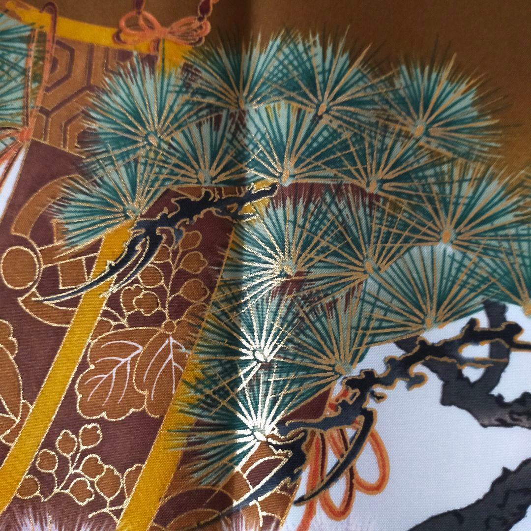 七五三 男の子 5歳 着物 セット 一式 鷹 松 帽子 御簾 笛 0508