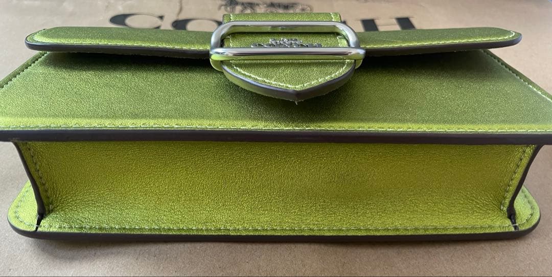 新品、未使用❤️COACH❤️コーチモーガン ショルダーバッグレザーライトグリー