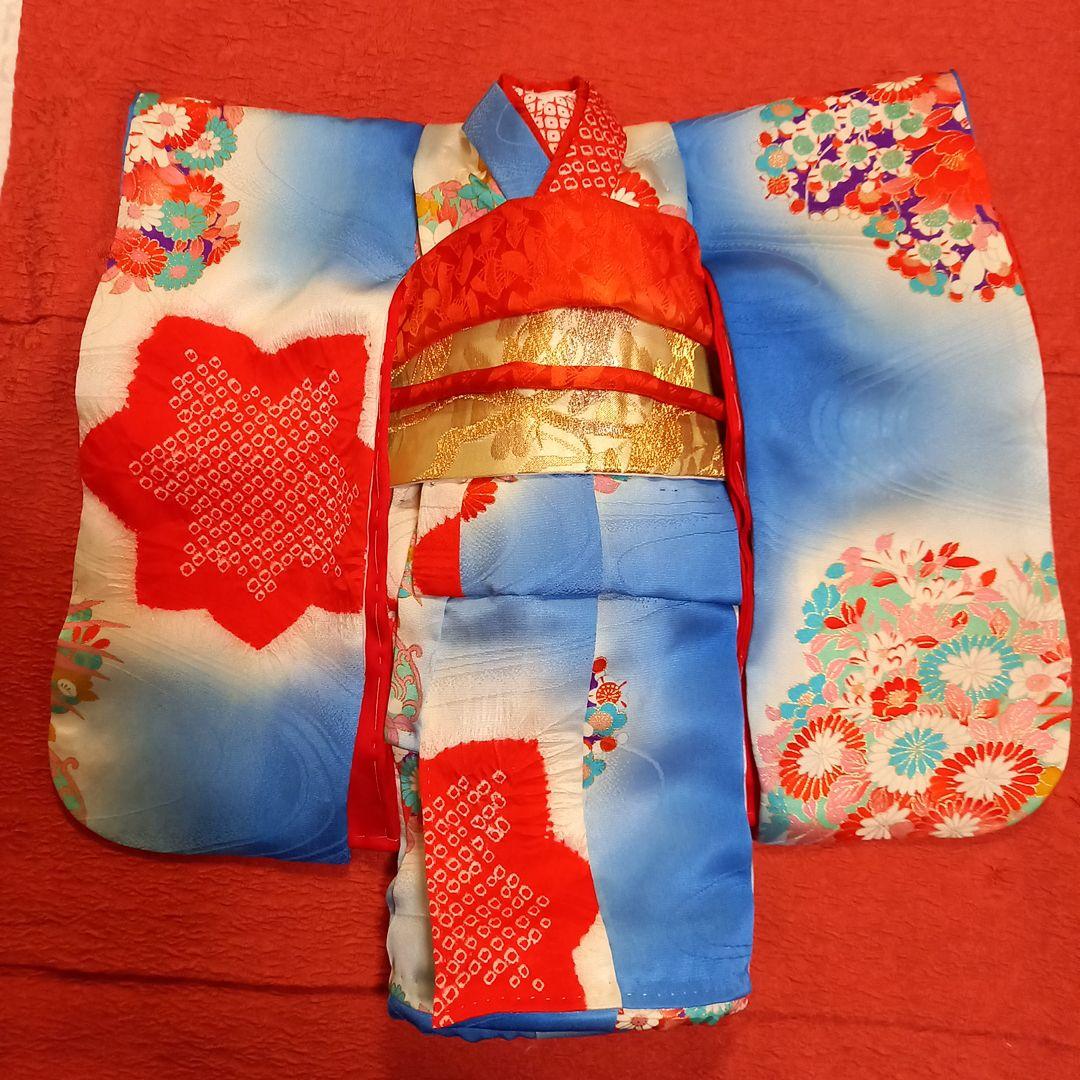 市松人形　ドール　12号　着物　帯　帯締め帯揚げ　正絹　晴れ着 20cmドール【帯締め】スタンダード本結び／人形・1/6ミニチュアの浴衣