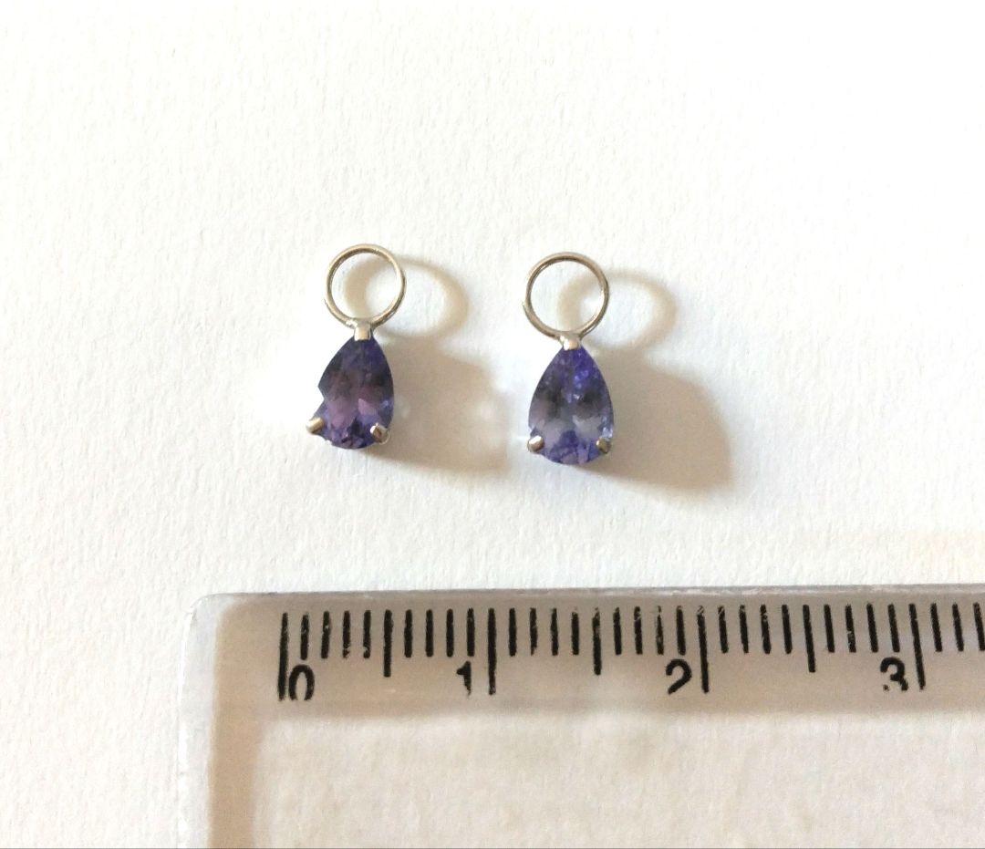 18KWタンザナイト＊シャインサークルチャーム2点セット