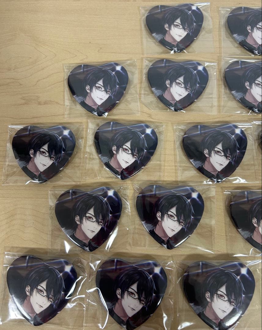 にじさんじ ハート型缶バッジ セット。