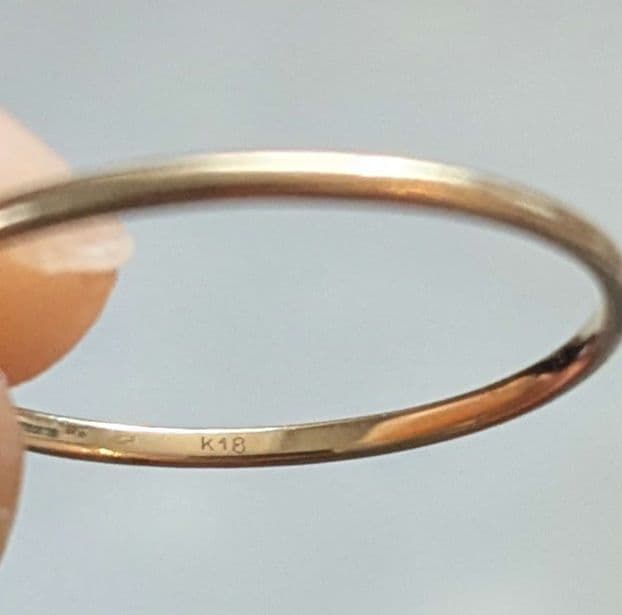 & Glint 18Kスキニーリング　ピンキー