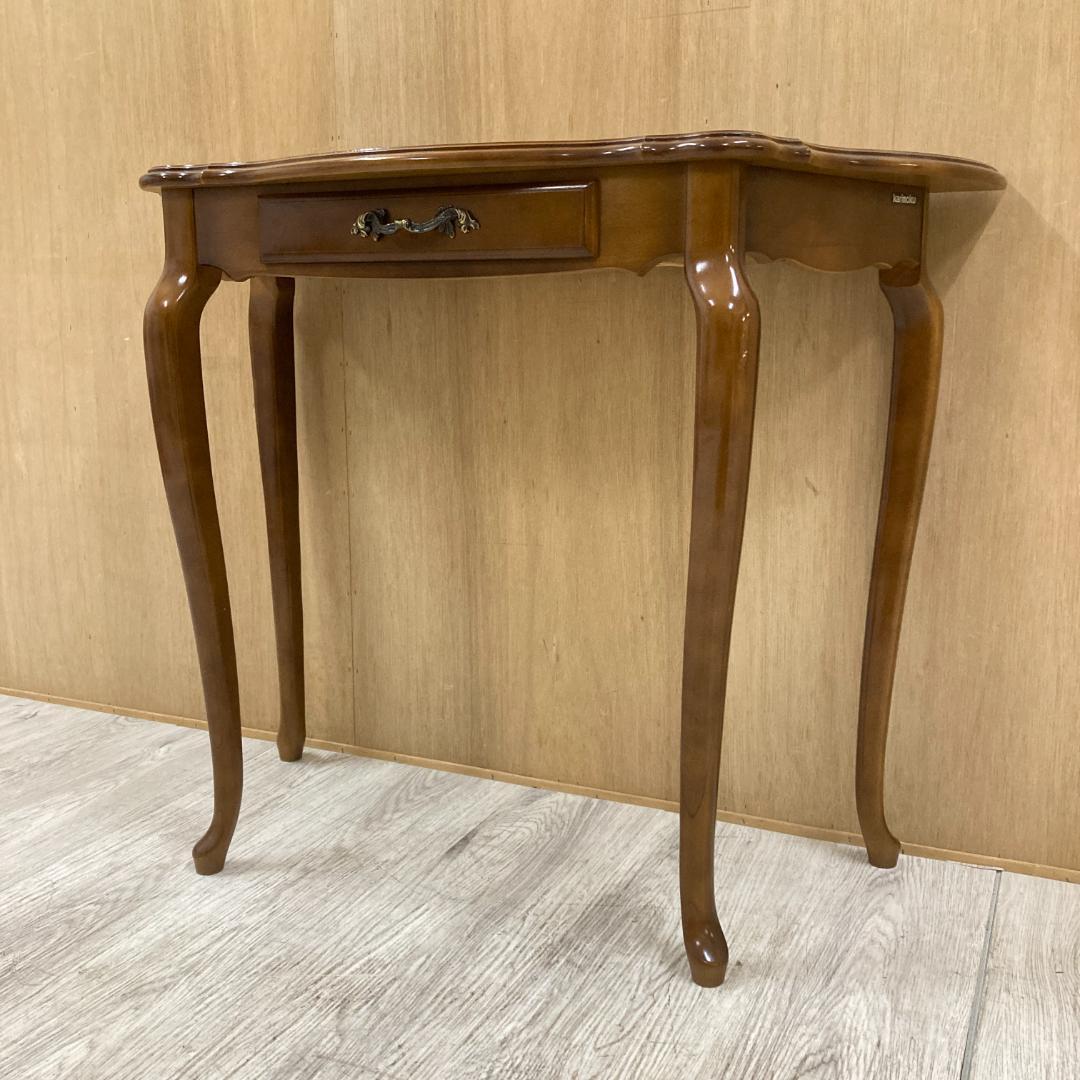 カリモク】コンソールテーブル猫脚サイドテーブル