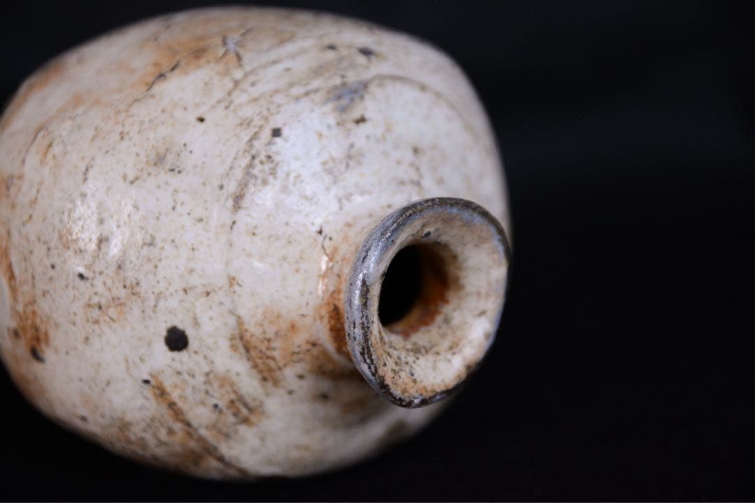 みつるつる様○【丸田宗彦】粉引唐津扁壺徳利